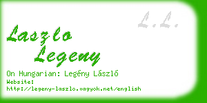 laszlo legeny business card