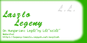 laszlo legeny business card